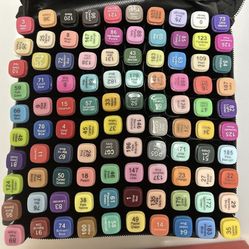 NEW 100-Piece Alcohol Marker Set – Dual Tip w/ Case