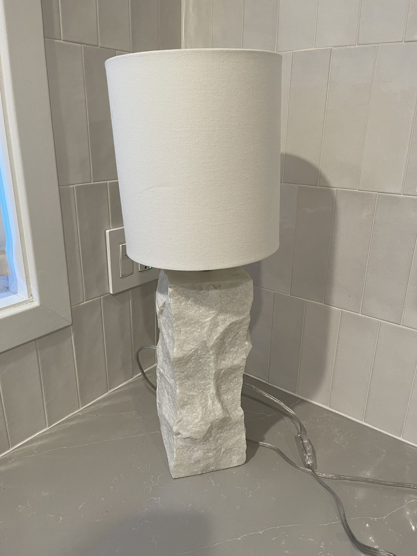 CB2 Raw marble table Lamp