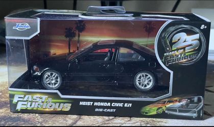 Jada Fast & Furious Heist Honda Civic EJ1 1993 1:32 Black Diecast