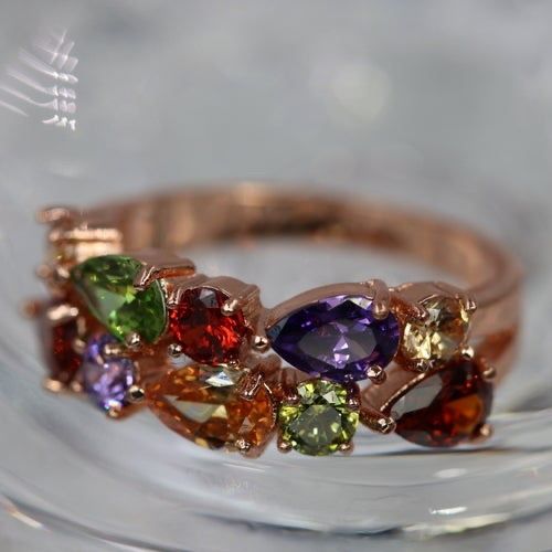 CZ rings 6-9 sizes. Yellow gold, platinum or rose gold