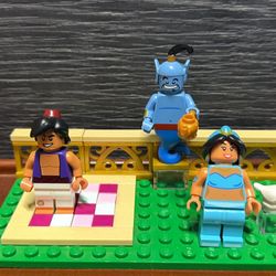 Lego, Disney Aladdin, Jasmine And The Genie Minifigures