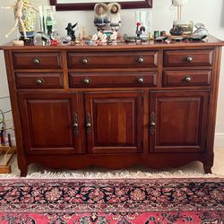 Natutzi leather sofa and sidebar credenza practically new