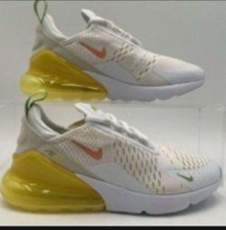 Nike Air Max 270 White Crimson Bliss Athletic Shoes - Women's Size 6