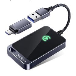 Jemluse Adaptador CarPlay inalámbrico para Apple iPhone: conexión fluida para múltiples usuarios que convierte CarPlay con cable en inalámbrico, sin l