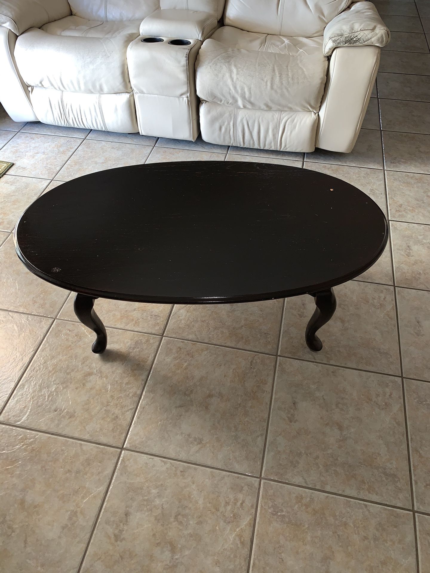 Antique coffee and side table