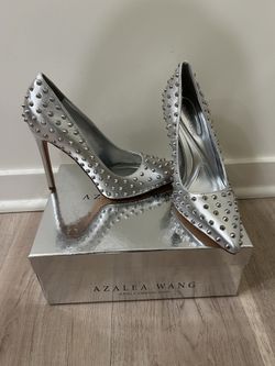 Azaela Wang Silver Pumps Size 8