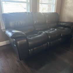 Reclining Sofa Leather Couch Recliner 