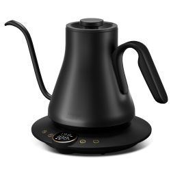 INTASTING Gooseneck Electric Kettle with ±1? Temperature Control for Pour Over Coffee & Tea, Quick Heating, BPA-Free Stainless Steel, Built-in Brew Ti