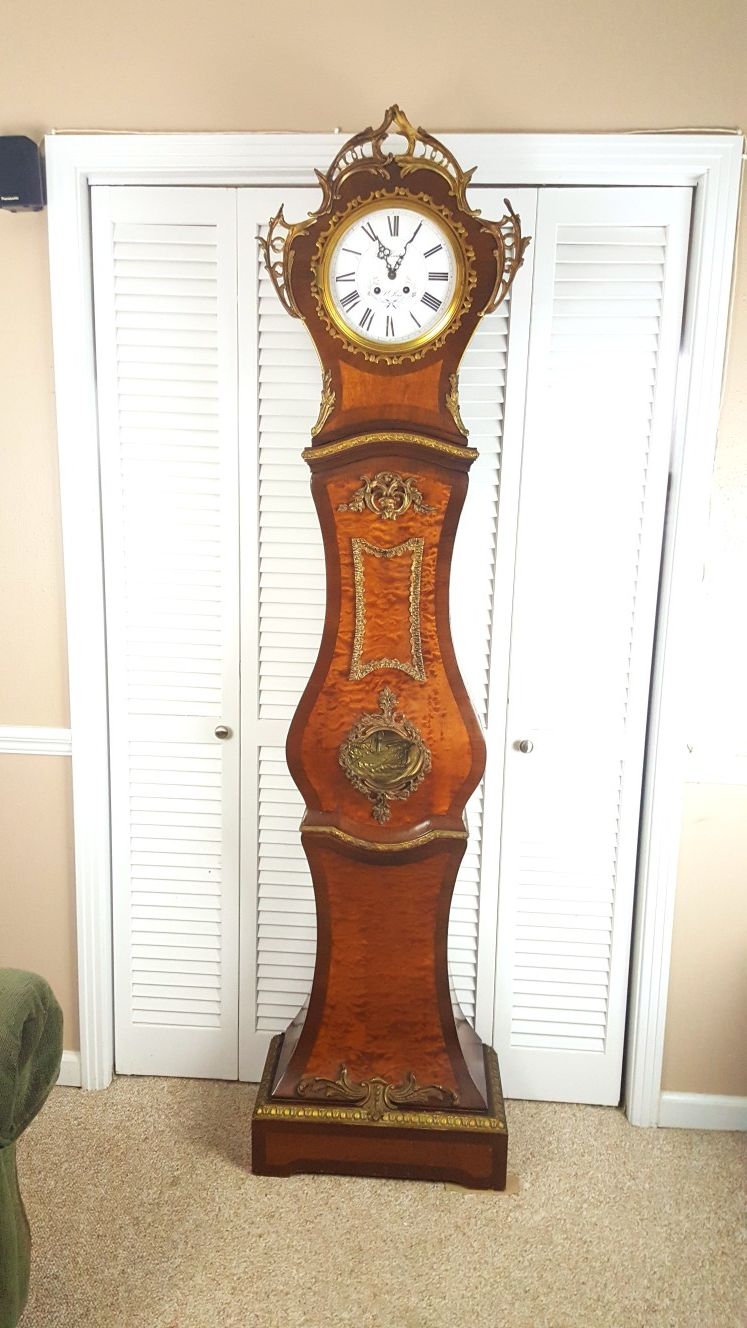 Antique R Jeantet Morbier Longcase Grandfather Clock 1800s