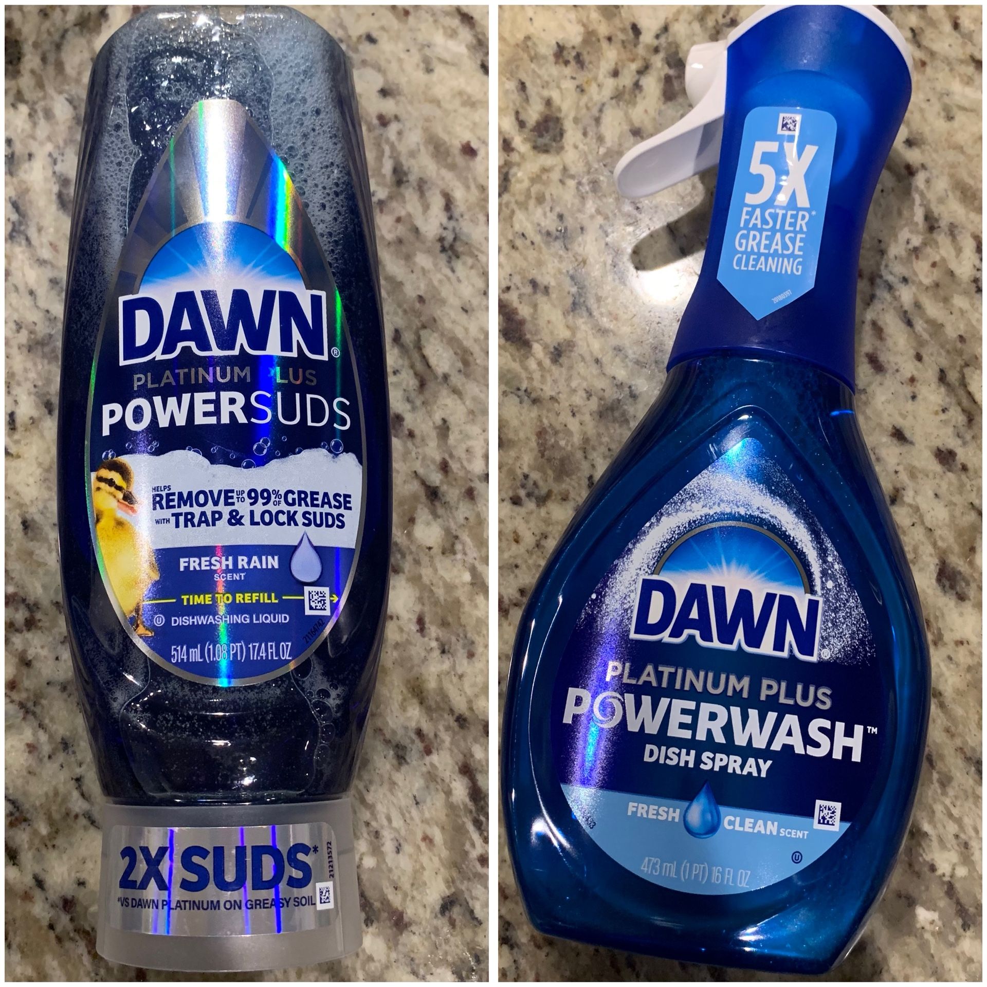Dawn platinum plus powersuds & power wash
