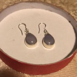 Lavender jade earrings