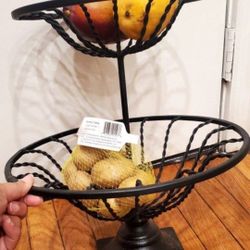 Free * Wrought Iron 2Tier Basket 
