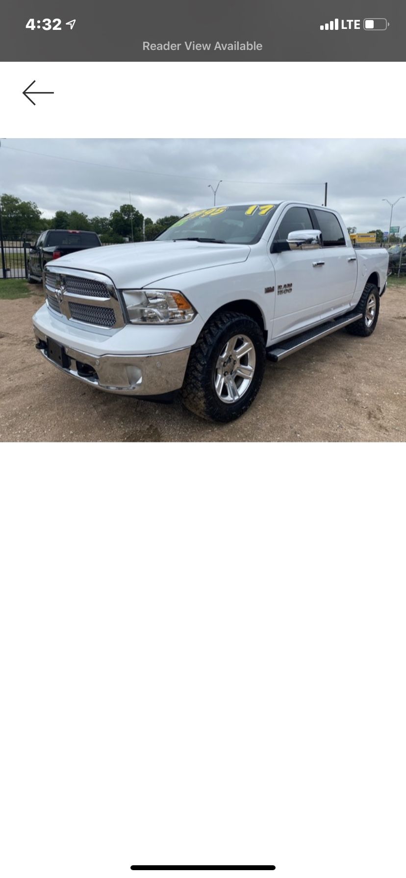 2017 Dodge Ram 1500 SLT CrewCab Lonestar $23,995