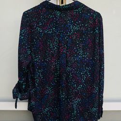 DILLARD’S “Investments” Women’s Knit Utility Blouse (Size L)