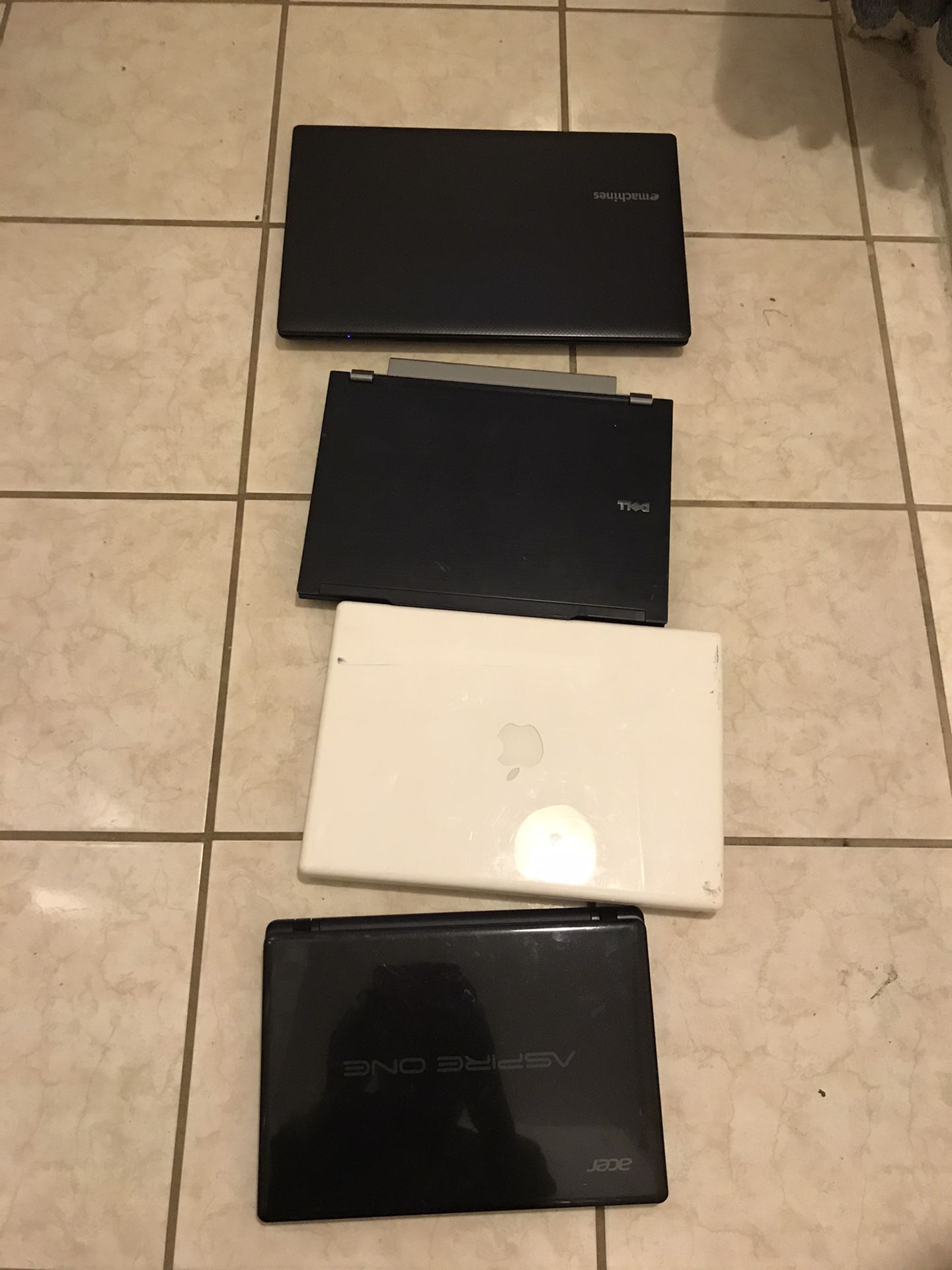As is 4 laptops acer mac dell emachine