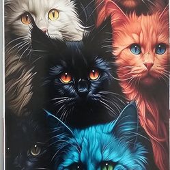 Cats Vinyl Decal Mural, Print, Poster Or Static Cling