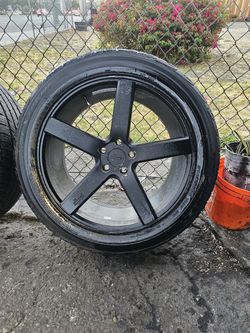 20in Niche Black 5-Spoke Aftermarket Wheel with Tire