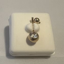 Body Gems Yellow Gold Bezel Cubic Zirconia 