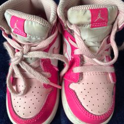 Toddler shoes Hot pink Jordans 7c