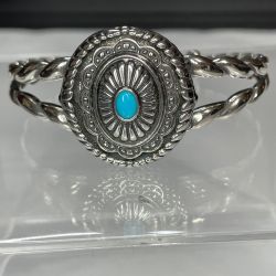 Carolyn Pollack 925 Sterling Silver Turquoise Bangle Bracelet