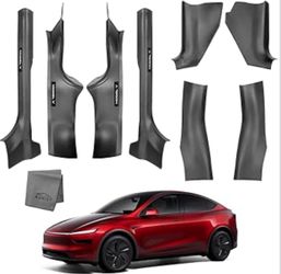 8PCS Door Sill Protector for Tesla Model Y Juniper Door Entry Guard Anti-Kick Full Protect Door Entry Cover for 2025-2026 New Model Y Juniper Interior