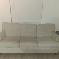 Restoration hardware couch w pull out bed. 175 ,obo, omes with a black slip cover