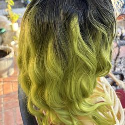 Green And Black Wig NEW