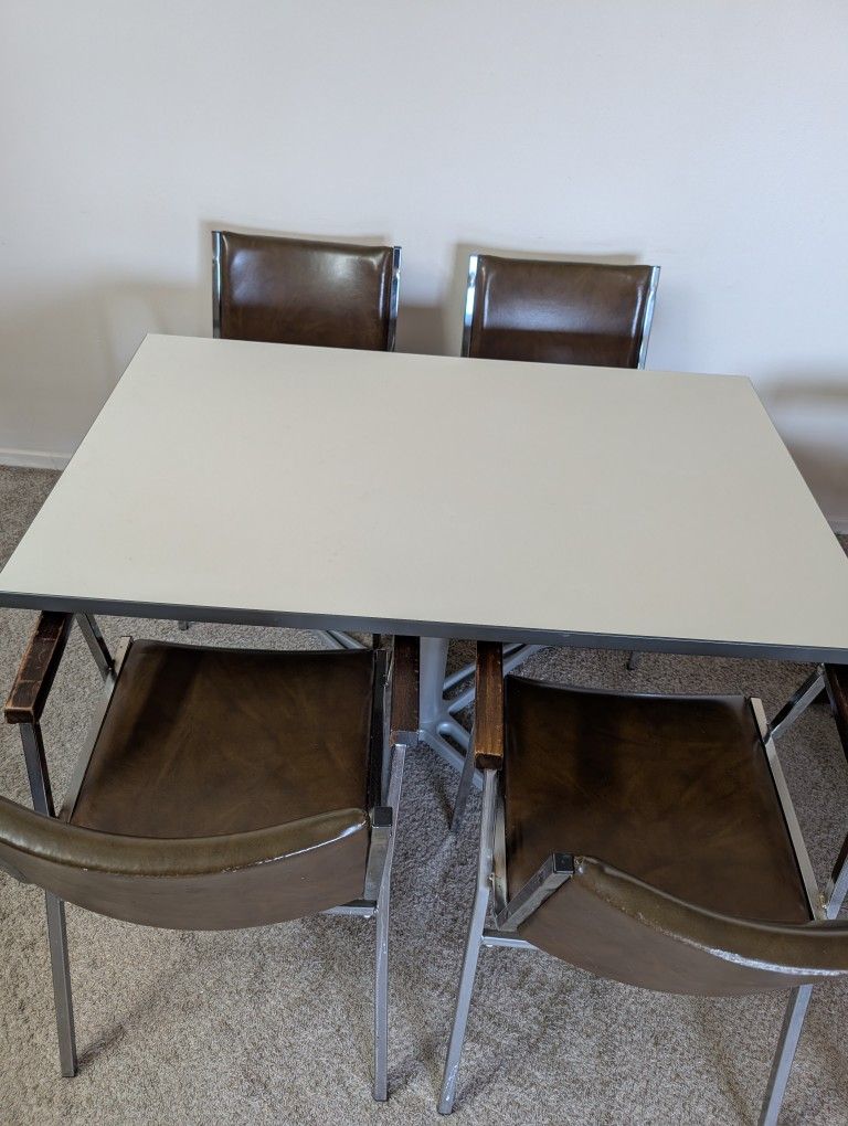 Solid Dining Table With 4 Chairs