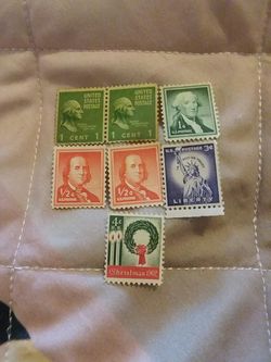 Vintage unused postage stamps