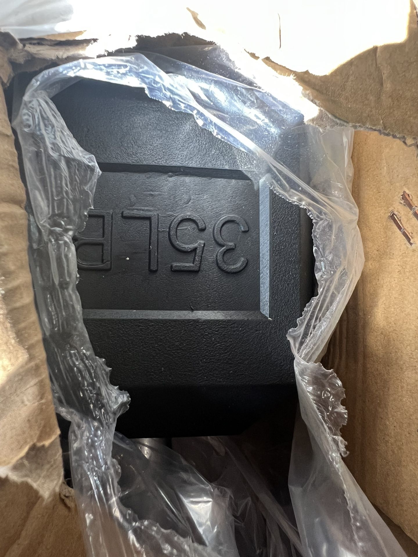 35lbs Hex Dumbbells Rubber Coated, Pair