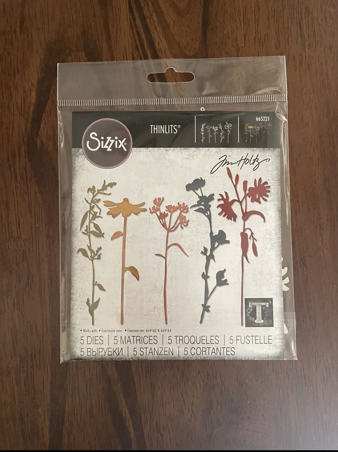Sizzix 665221 Wildflower Stems #3 Thinlits Die Set