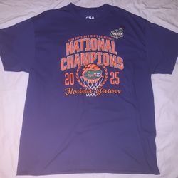 Florida Gators 2025 Men’s Basketball Champions CSA Blue Shirt; Men’s XL