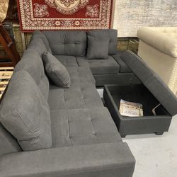 Sofa Sectional Black And Gray Colors Available 