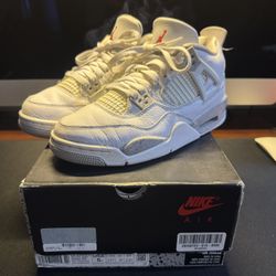 Nike Air Jordan 4 AJ4 White Cement Size 5Y Youth great shape