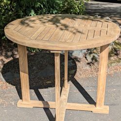 Restored teak table Grade A teak smooth finish very solid indoor or outdoor