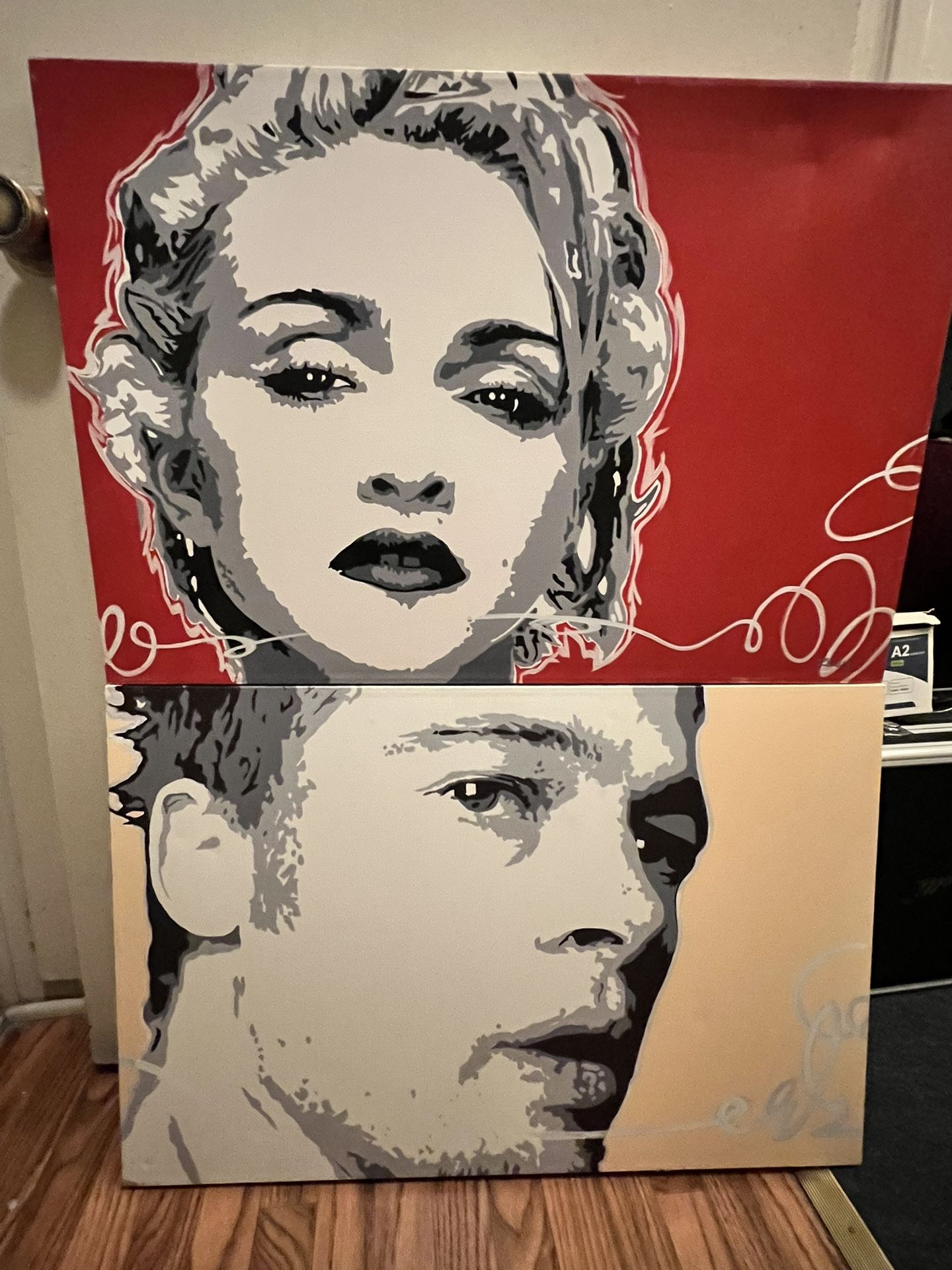 2 Canvas Hand Painted $40 ! Both!