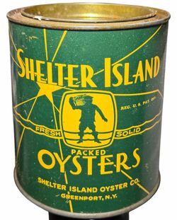 Vintage Shelter Island Oysters 1/2 Gallon Can