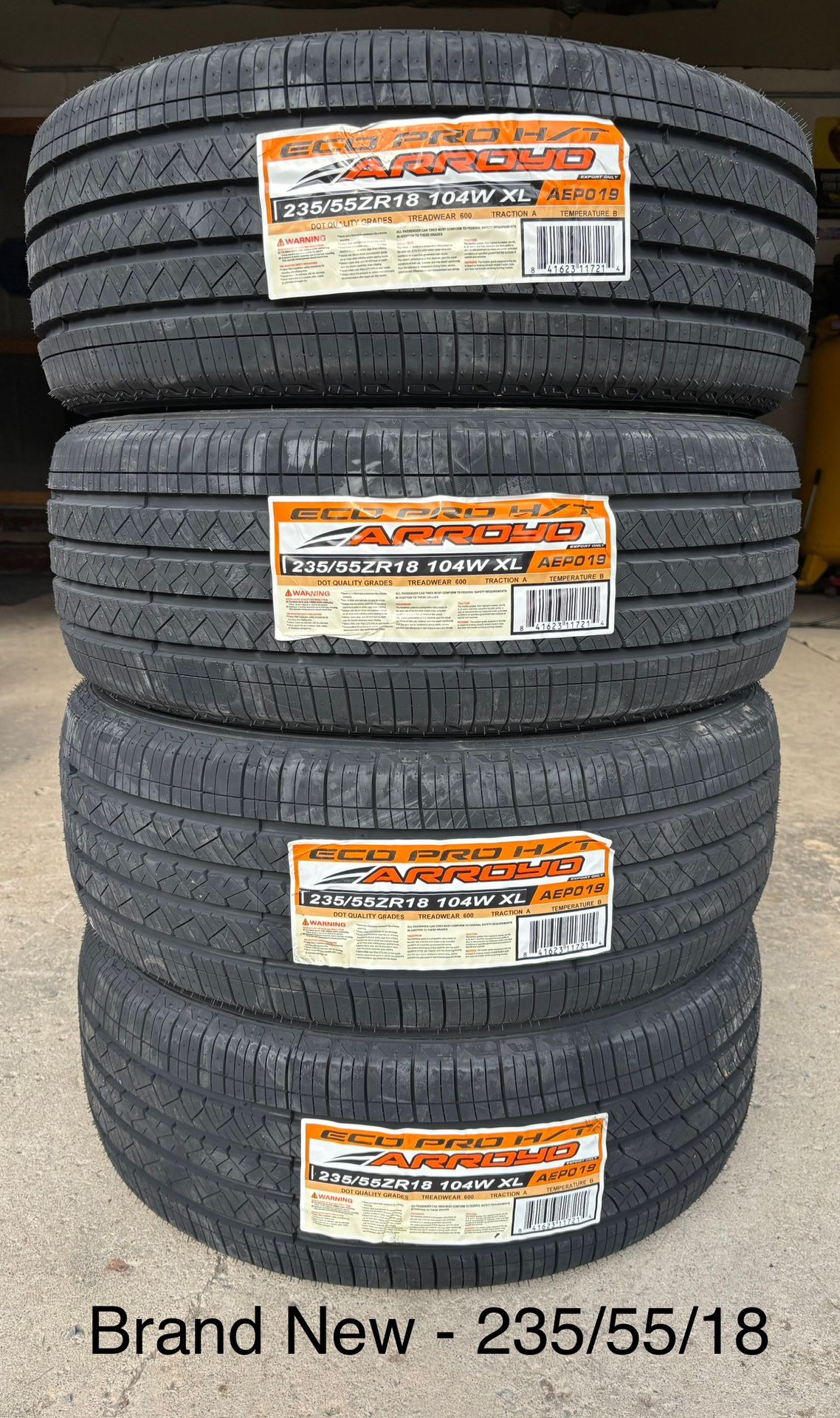 (4) - 235/55/18 Arroyo Eco Pro H/T Tires