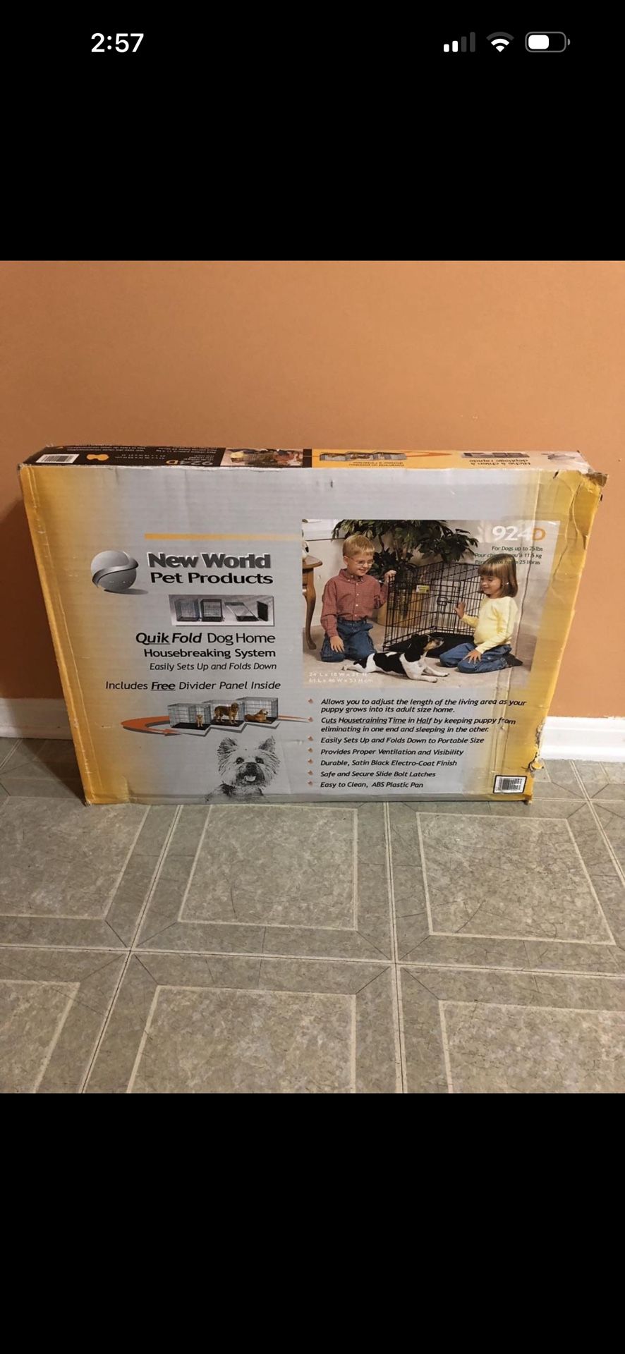 pet products quick fold pet cage. brand new