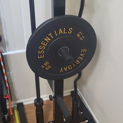 6' Olympic Bar and 4' Olympic Curl bar in stand alone Weight rack