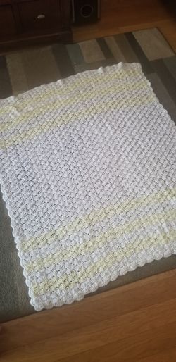 Hand knit baby blanket