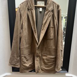 Orvis Single Breasted Leather Blazer