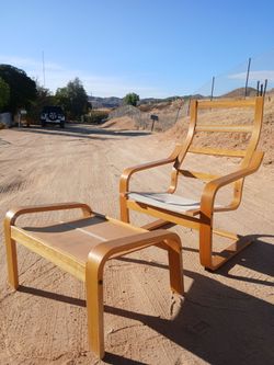 Ikea Poang Armchair w/ Ottoman