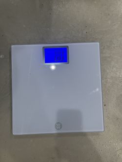 White Weight Watchers Low Profile Bathroom Scale