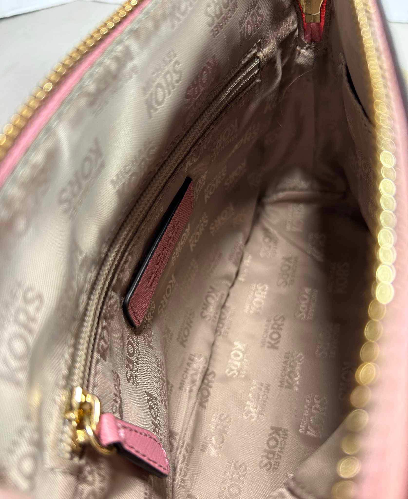 Michael Kors Cindy Dome Crossbody Bag Misty Rose Pink Saffiano Leather