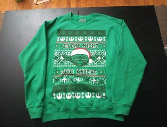 Star Wars Silent Night Jedi Night Christmas Sweater Size Large