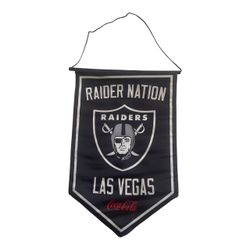 NEW Las Vegas Raider Nation NFL Football  Coca-Cola Pennant