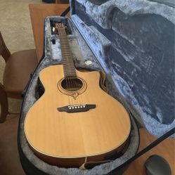 Luna Electric Acoustic Guitar With Built In Tuner