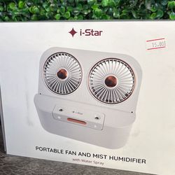 Portable humidifier and fan