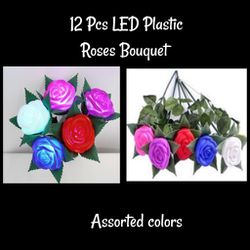 12 Pcs Light Up Rose Bouquet 
